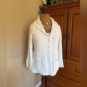 Chicos cable knit sweater blazer cardigan